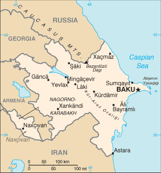 Aserbaidschan Karte