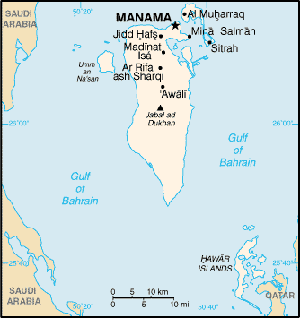Bahrein Karte