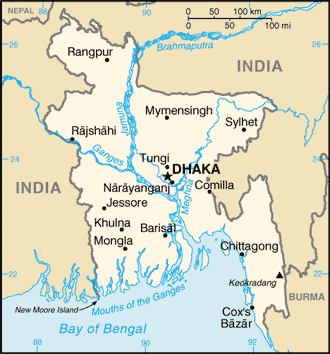 Bangladesh Karte