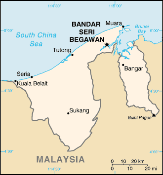 Brunei Karte