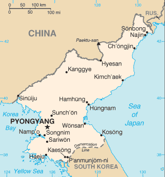 Nordkorea Karte