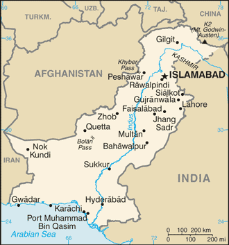 Pakistan Karte