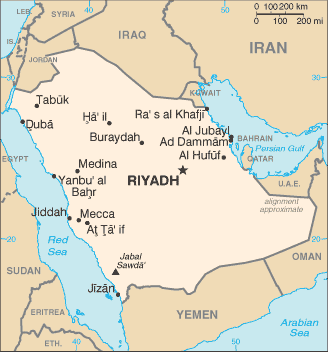 Saudi Arabien Karte