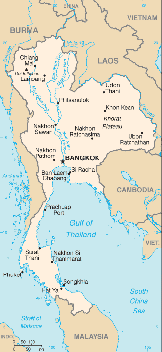 Thailand Karte