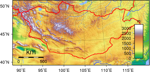 Mongolei Landkarte
