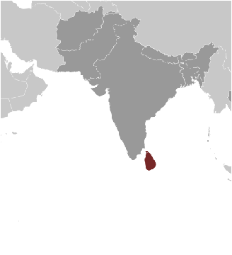 Sri Lanka Lage Indischer Ozean